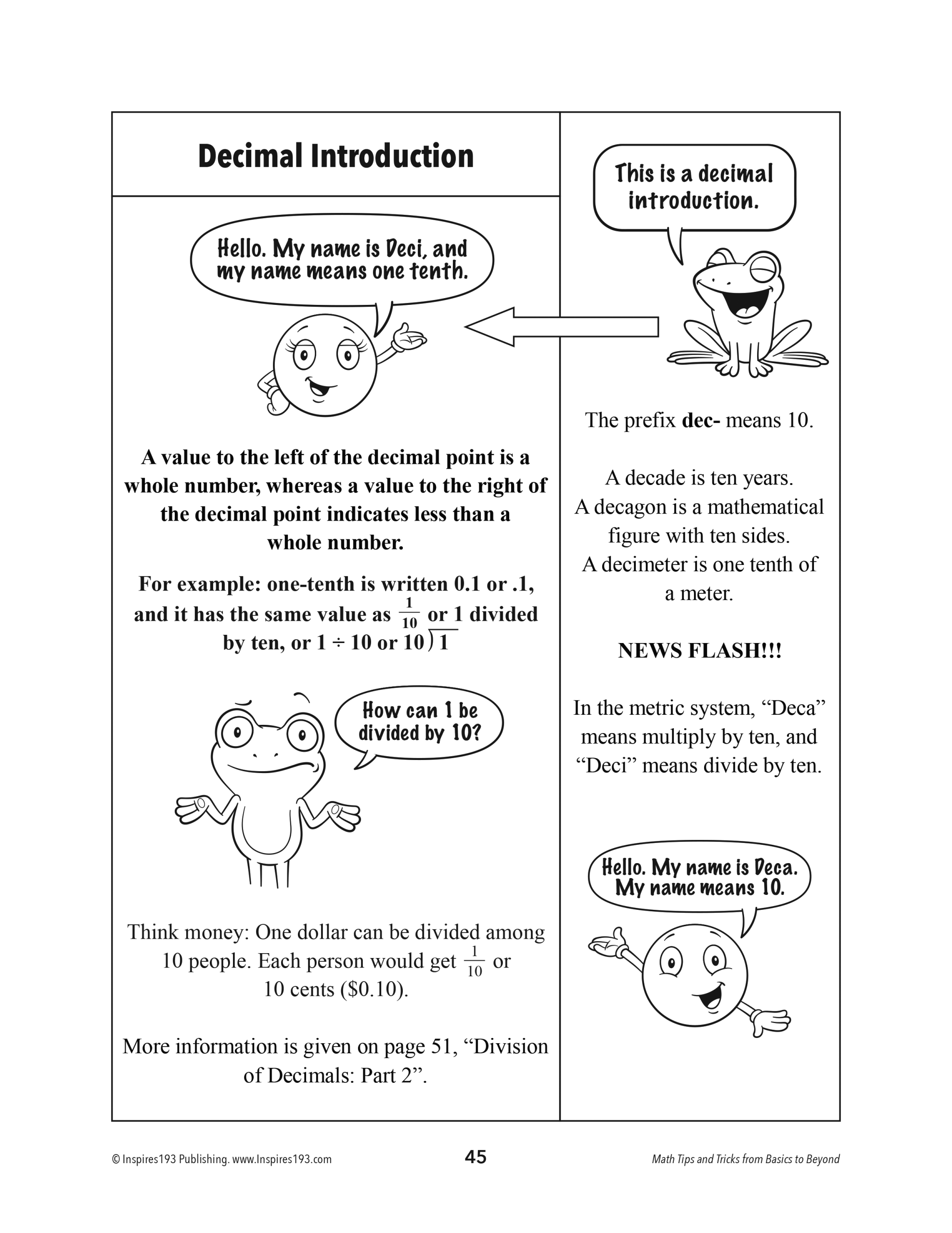 Decimal Introduction, math tips